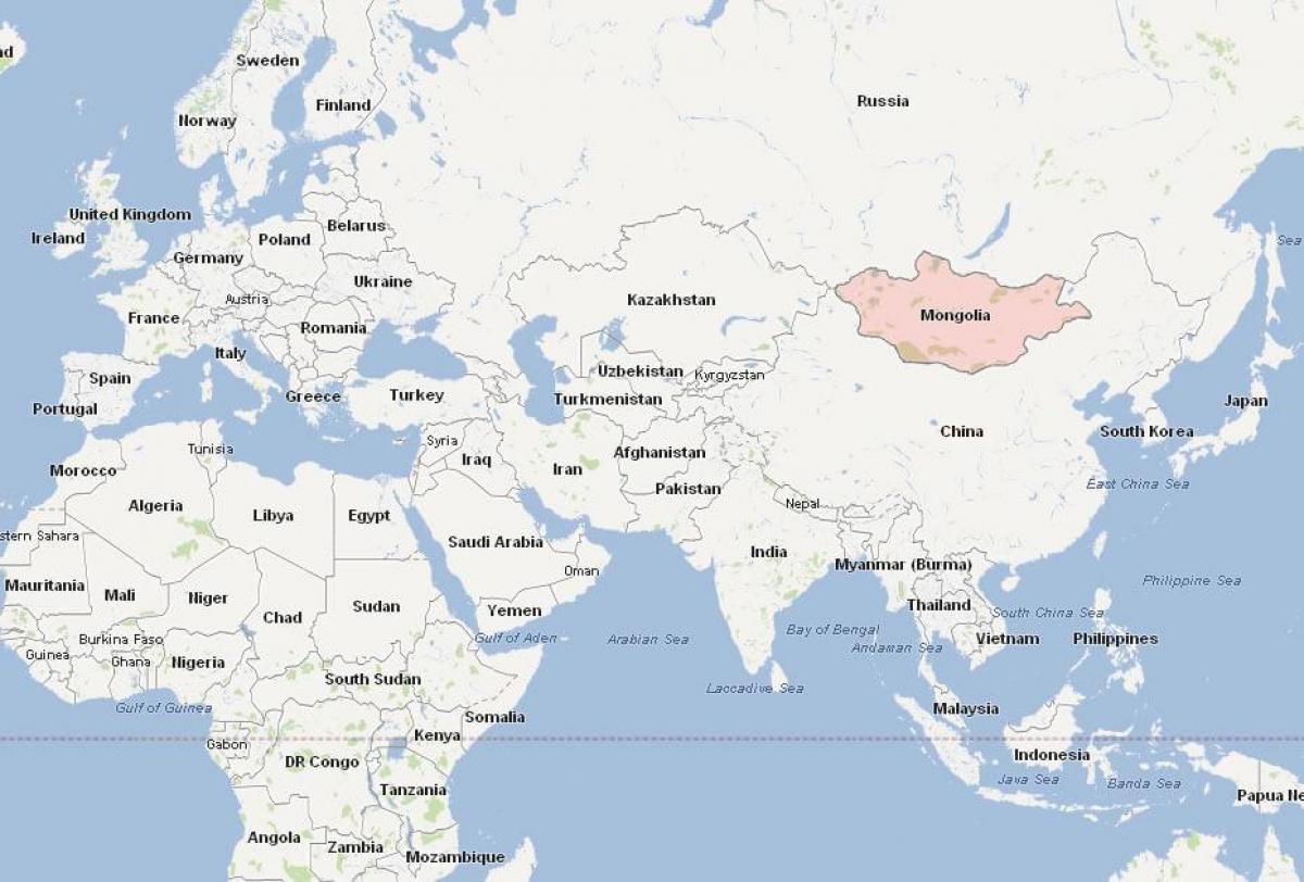 지도 몽골의 지도 아시아