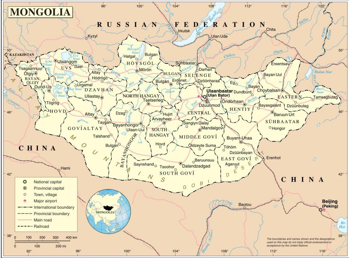 몽골 국가 지도