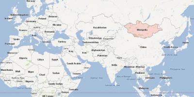 지도 몽골의 지도 아시아